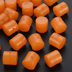 Imitation Jelly Acrylic Beads, Column, Dark Orange, 14.5x14.5mm, Hole: 1.8mm, about 200pcs/500g(MACR-S373-88-E05)