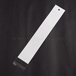 Rectangle OPP Cellophane Bags, White, 29x4.5cm, Unilateral Thickness: 0.035mm, Inner Measure: 23.5x4.5cm, Hole: 6mm(OPC-F001-01A)
