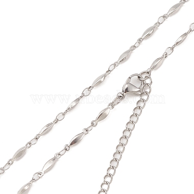 304 chaîne à maillons en acier inoxydable pochette en macramé porte-pierre vide pour la fabrication de colliers pendentifs(NJEW-JN04398)-4