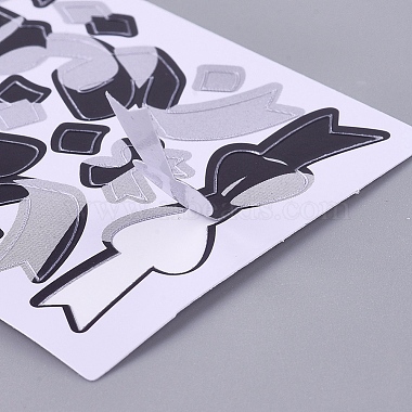 Bowknot Ribbon Pattern Decorative Labels Stickers(DIY-L037-B01)-3
