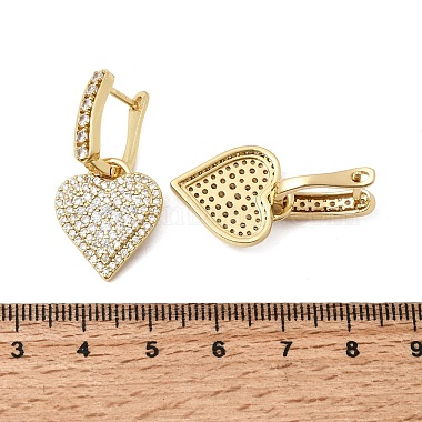 Brass Micro Pave Cubic Zirconia Hoop Dangle Earrings(EJEW-G471-15G)-7