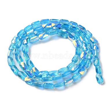 Transparent Electroplate Glass Beads Strands(GLAA-Q099-G01-03)-2