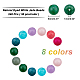 arricraft 240pcs 8 perles de jade blanches teintes naturelles(G-AR0003-96)-2