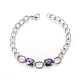 304 Stainless Steel Stud Earrings & Pendant Necklaces & Link Bracelets Jewelry Sets(SJEW-L135-01C)-3