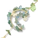 Wire Wrapped Natural Green Aventurine & Aquamarine Chip & Brass Moon Hanging Ornaments(HJEW-TA00216)-4