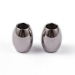 Tarnish Resistant 304 Stainless Steel Spacer Beads, Barrel, Stainless Steel Color, 6x5mm, Hole: 2.5mm(STAS-L176-02P)