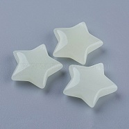 Synthetic Luminous Stone Pendants, Glow in the Dark, Star, Turquoise, 24x25x7mm, Hole: 1mm(G-P359-06A)