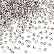 Elite 600Pcs Tibetan Style Alloy Flower Spacer Beads, Cadmium Free & Lead Free, Antique Silver, 5.5x2mm, Hole: 1.8mm, 600pcs(TIBEB-PH0005-02-FF)