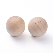 (Defective Closeout Sale), Natural Wooden Round Ball, DIY Decorative Wood Crafting Balls, Unfinished Wood Sphere, No Hole/Undrilled, Undyed, Antique White, 24mm(WOOD-XCP0006-25mm)