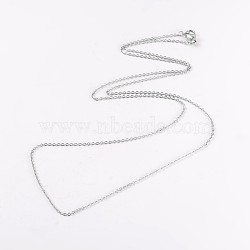 304 Stainless Steel Cable Chain Necklaces, with Lobster Claw Clasps, Stainless Steel Color, 16 inch(40.6cm)(NJEW-JN01526-01)