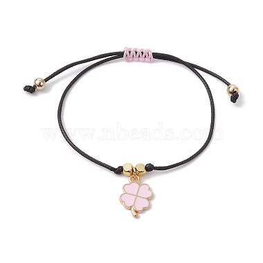 Pearl Pink Clover Alloy Bracelets