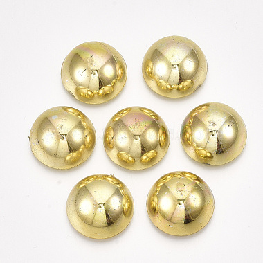 12mm Golden Half Round ABS Plastic Cabochons