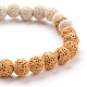 Natural Lava Rock Beads Stretch Charm Bracelets(X-BJEW-E376-01E)-3