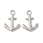 Non-Tarnish 304 Stainless Steel Pendants, Anchor Charms, Stainless Steel Color, 16x11x1.8mm, Hole: 2mm(STAS-L022-230P)