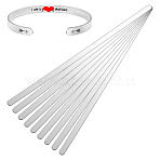 Stainless Steel Bangle Inner Core, DIY Leather Ring Shaping Core, For Bangle Making, Stainless Steel Color, 16x0.5x0.1cm(MAK-WH0019-01P-01)
