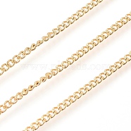 3.28 Feet 304 Stainless Steel Curb Chain, Soldered, Golden, 2.3x1.8x0.5mm(X-CHS-G011-11G-03)