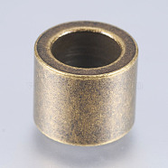 304 Stainless Steel Beads, Large Hole Beads, Column, Antique Bronze, 10x8mm, Hole: 6.5mm(STAS-I072-069AB)