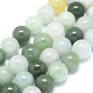 Natural Jadeite Beads Strands, Round, 8mm, Hole: 0.8mm, about 51pcs/strand, 15.55 inch(39.5cm)(G-G789-01B)