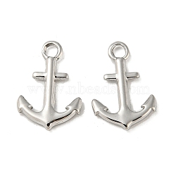 304 Stainless Steel Pendants, Anchor Charms, Stainless Steel Color, 16x11x1.8mm, Hole: 2mm(STAS-L022-230P)