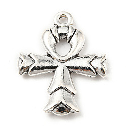 Tibetan Style Alloy Pendants, Cross, Antique Silver, 25x20x3.5mm, Hole: 1.6mm, 177pcs/500g(PALLOY-P293-167)