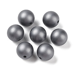 Silicone Beads Round Rubber Beads 15MM Loose Spacer Beads for DIY Supplies Jewelry Keychain Making, Dark Gray, 15mm(FIND-SX0001-192)