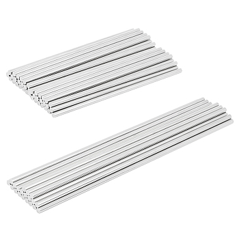 60Pcs 2 Styles 304 Stainless Steel Rods, Solid, for Crochet Blocking Board, Stainless Steel Color, 100~150x3mm