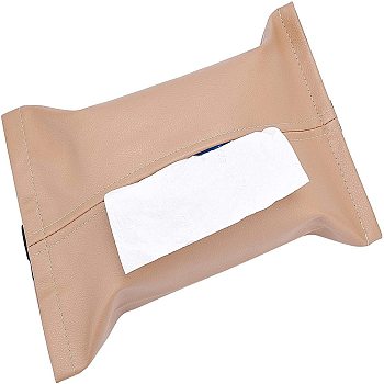 Gorgecraft Imitation Leather Tissue Boxes, Multifunctional Tissue Box Cover, BurlyWood, 26.5x16x0.15cm