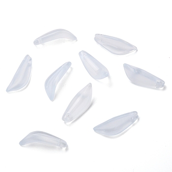 Transparent Glass Pendants, Petaline, Gainsboro, 21.5x8x5mm, Hole: 1mm