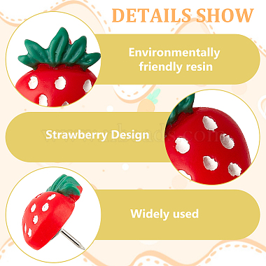 épingles de carte en résine opaque aux fraises(AJEW-AB00158)-5