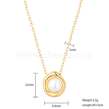 Stainless Steel Nuggest Pendant Necklace(GO5113-2)-2