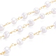 3.28 Feet Handmade Acrylic Imitation Pearls Beaded Chains(X-CHC-M021-11LG)-1