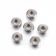 304 Stainless Steel Spacer Beads, Flat Round, Stainless Steel Color, 5x2mm, Hole: 1.5mm(STAS-F191-13P-B)