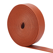 4M Flat Imitation Leather Cord, for Bag Strap Making, Sienna, 25x1.8mm, about 4.37 Yards(4m)/Roll(LC-WH0011-03B-02)
