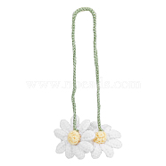 Cotton Convallaria Majalis Pendants, for Car Hanging Decorations, White, 380mm(AJEW-WH0258-845)