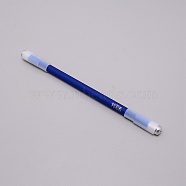 Plastic Pen with Alloy Bottom, for Pen Spinning, Blue, 235x11.5~14.5mm(AJEW-WH0239-83B)