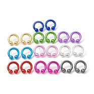 Ring Acrylic Stud Earrings, with 316 Surgical Stainless Steel Pins, Mixed Color, 30.5x29.5mm(EJEW-P251-28)