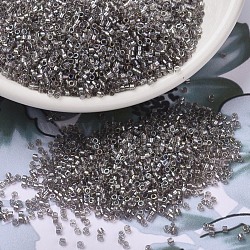 MIYUKI Delica Beads, Cylinder, Japanese Seed Beads, 11/0, (DB1772) Sparkling Pewter Lined Crystal AB, 1.3x1.6mm, Hole: 0.8mm, about 2000pcs/10g(X-SEED-J020-DB1772)
