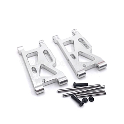 Alloy Suspension Frame with Iron Screw, Remote Control Car Accessories, Silver, 61.5x30x6mm, Hole: 1.5mm & 2mm, 2pcs(AJEW-WH0181-90E)