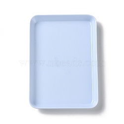 Rectangle Plastic Jewelry Plates, Storage Tray for Rings, Necklaces, Earrin, Light Sky Blue, 17x12x1.8cm(AJEW-K041-01C)