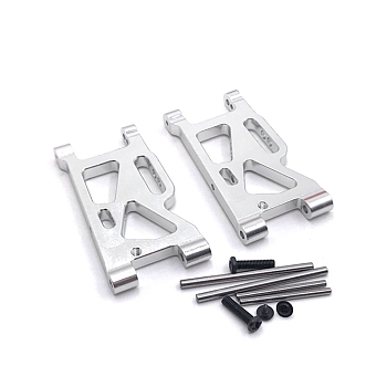 Alloy Suspension Frame with Iron Screw, Remote Control Car Accessories, Silver, 61.5x30x6mm, Hole: 1.5mm & 2mm, 2pcs