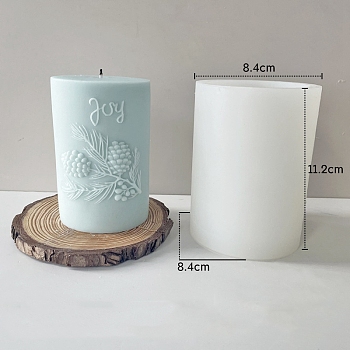 DIY Silicone Candle Molds, For Candle Making, Column, White, 8.4x11.2cm