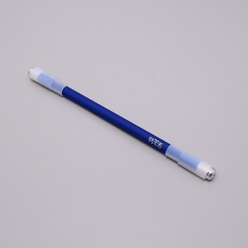 Plastic Pen with Alloy Bottom, for Pen Spinning, Blue, 235x11.5~14.5mm