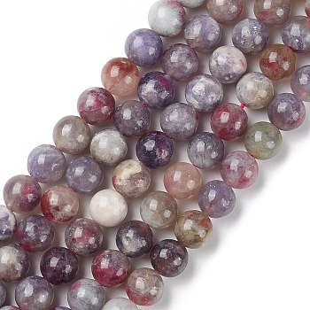 Natural Cherry Blossom Tourmaline Beads Strands, Round, 10mm, Hole: 0.8mm, about 41pcs/strand, 15.51''(39.4cm)