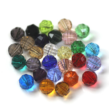 8mm Mixed Color Round Glass Beads