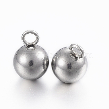304 Stainless Steel Sphere Charms(X-STAS-H394-11P)-2