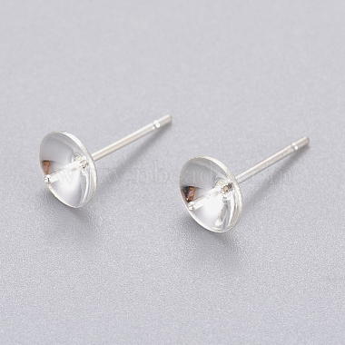 Silver Stainless Steel Earring Settings