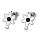 304 Stainless Steel Enamel Stud Earring Findings(STAS-T052-43P-01)-1