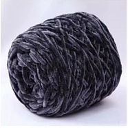 Wool Chenille Yarn, Velvet Cotton Hand Knitting Threads, for Baby Sweater Scarf Fabric Needlework Craft, Gray, 5mm, 95~100g/skein(PW22070166360)