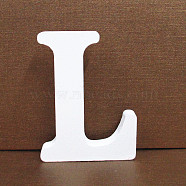 Letter Wooden Ornaments, for Home Wedding Decoration Shooting Props, Letter.L, 100x100x15mm(LETT-PW0002-61L)