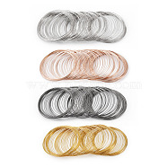 Fashewelry 4 Colors Steel Memory Wire, Bracelets Making, Nickel Free, Mixed Color, 22 Gauge, 60x0.6mm, 4 colors, 100circles/color, 400circles(TWIR-FW0001-01-NF)